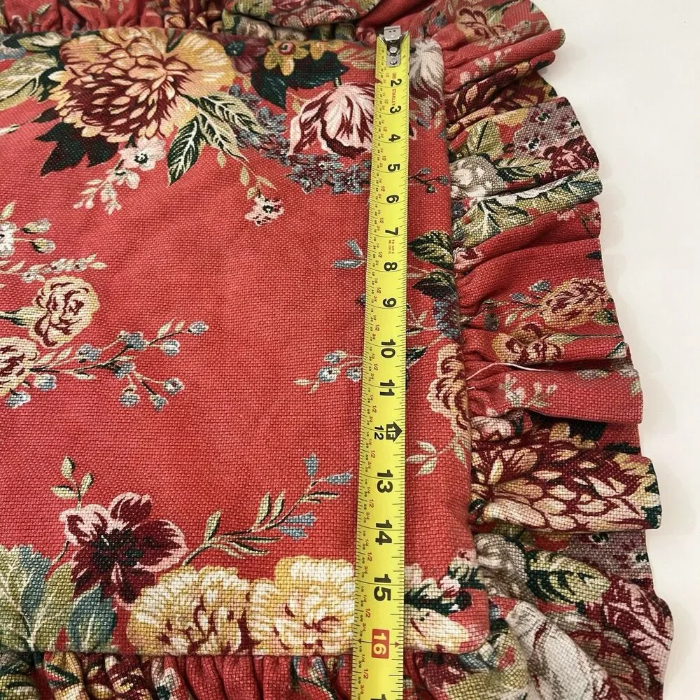 Vintage Ralph Lauren AYLESBURY Euro Shams Cotton Barkcloth ~ Set of 2 16” X 17”